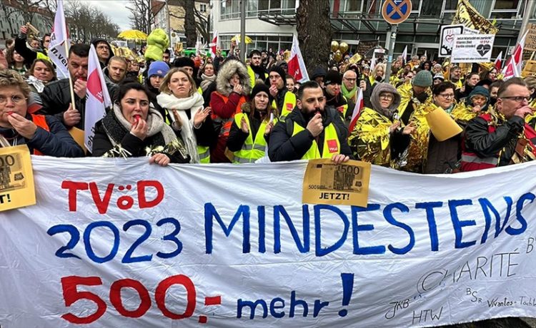 Almanya'da grevler nedeniyle kaybedilen iş günü sayısı 1,5 milyona ulaştı